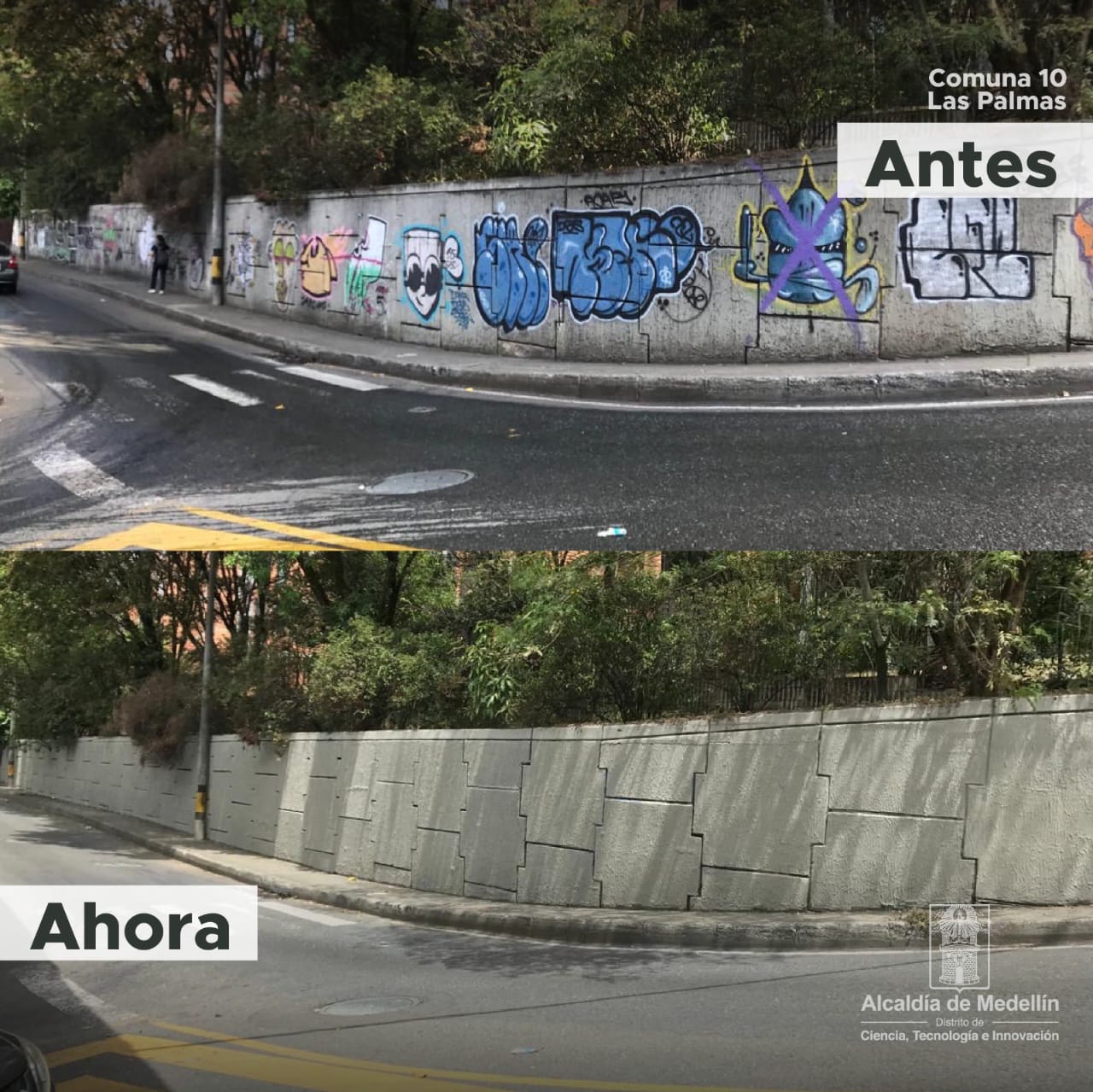 ¿Por qué la alcaldía de Medellín está borrando grafitis en El Poblado?