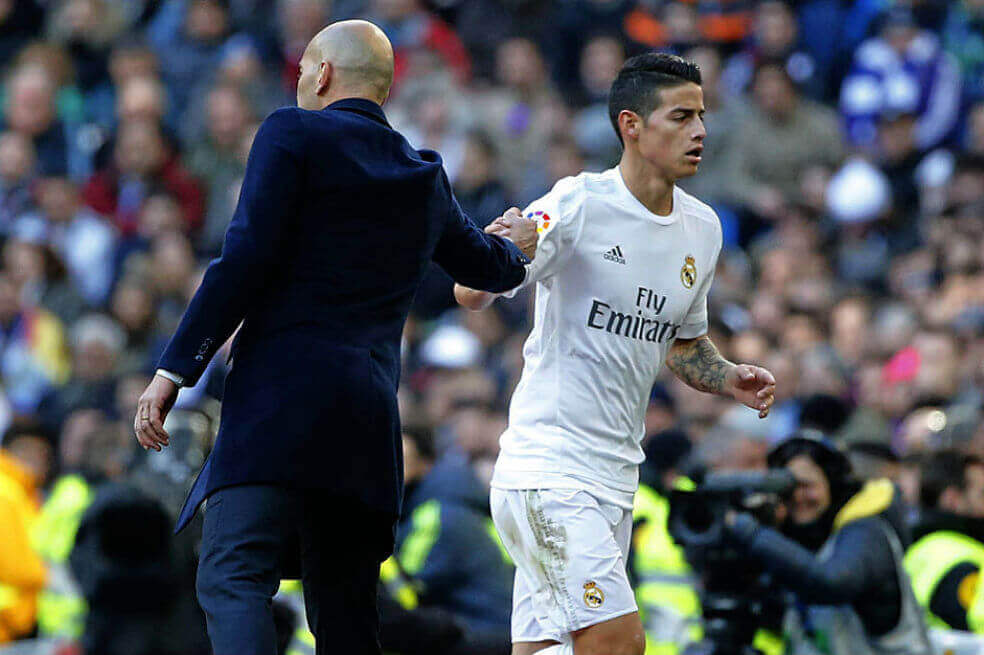 Zidane no cuenta más con James Rodríguez en el Real Madrid