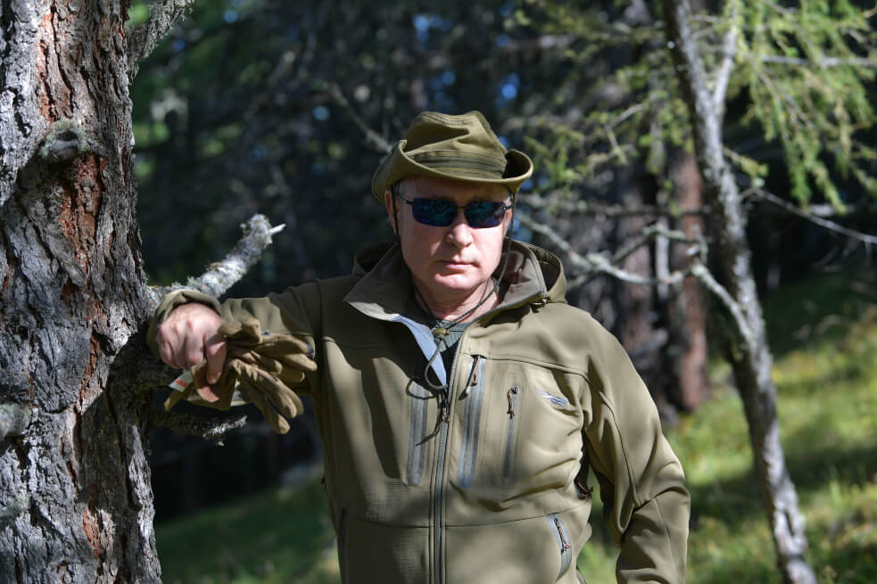 La última sesión de fotografías de Vladimir Putin, presidente de Rusia.  / AFP