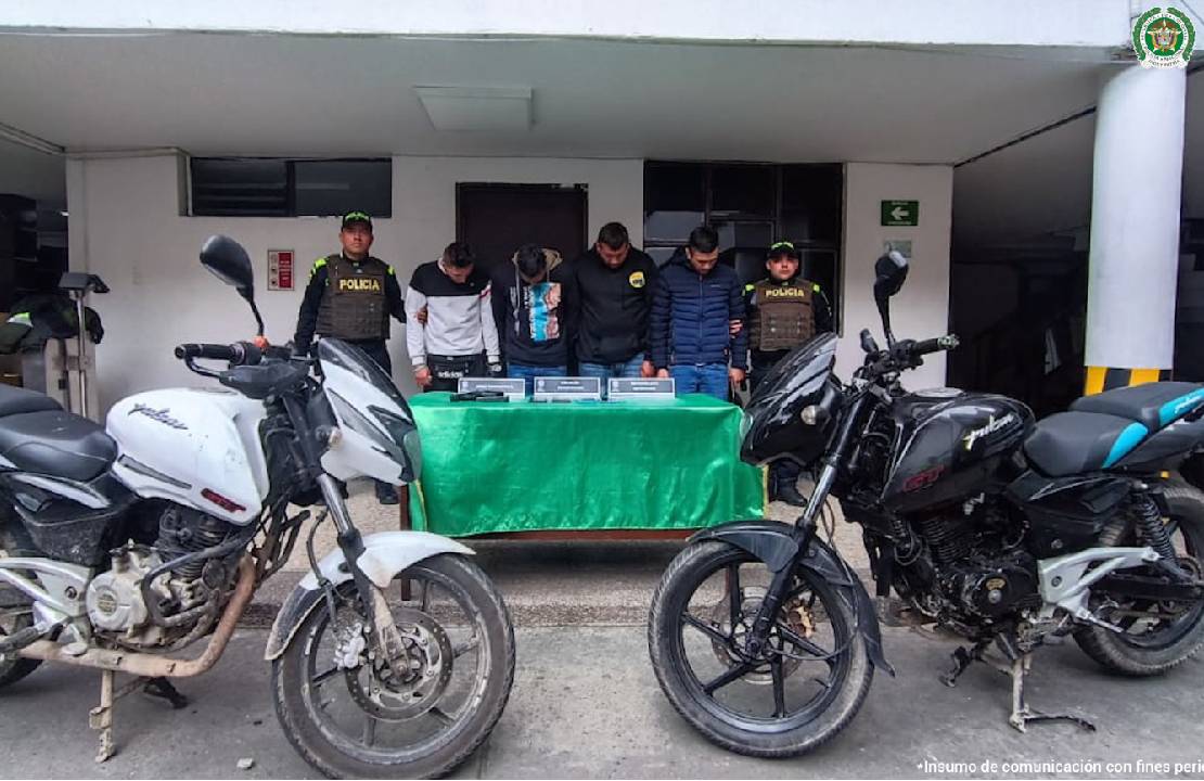 A prisión cuatro “motoladrones”, señalados de hurtar celulares en Bogotá