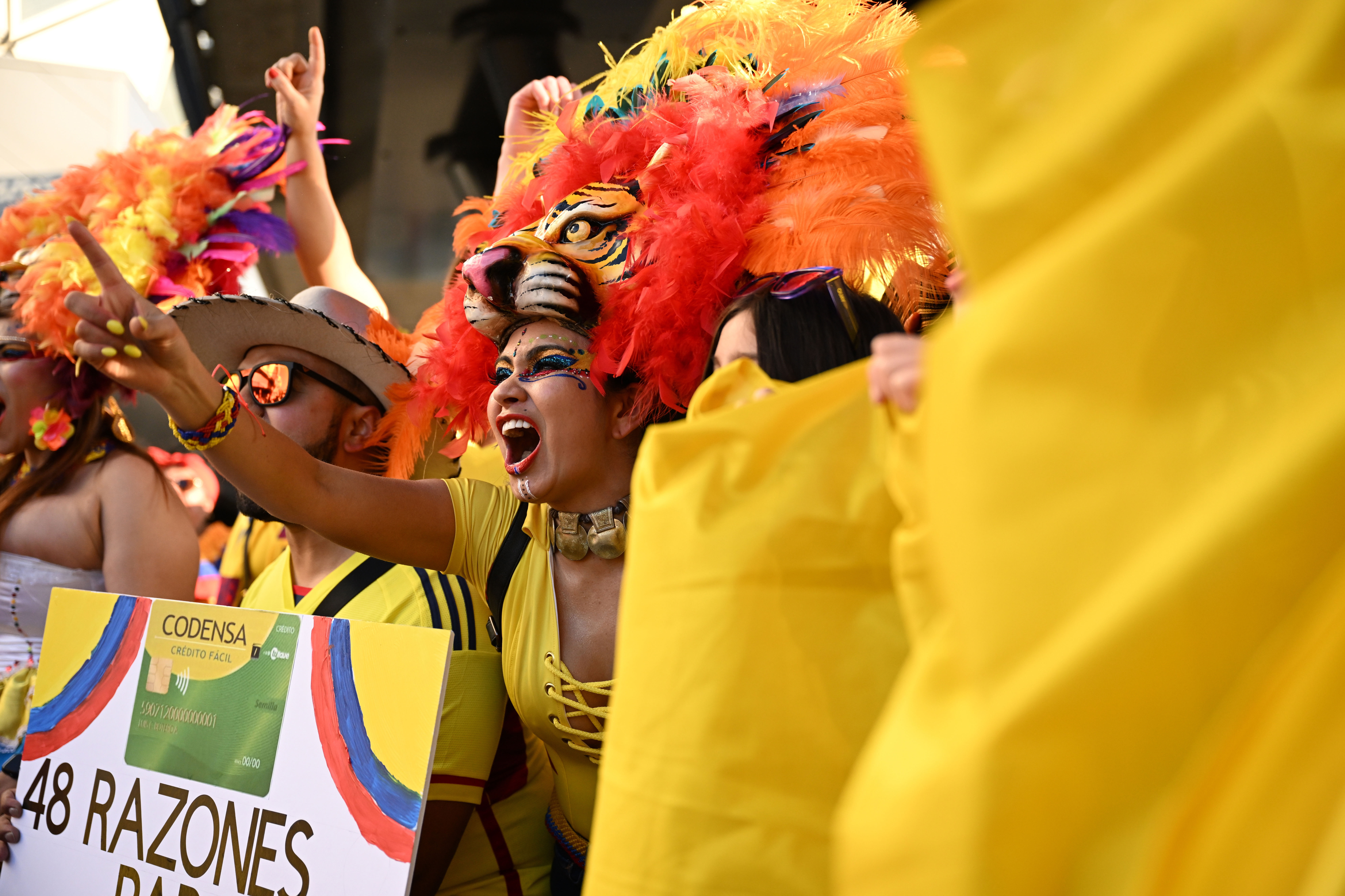Melbourne (Australia), 08/08/2023.- Colombian supporters ahead of the FIFA Women's World Cup 2023 soccer match between Colombia and Jamaica at Melbourne'Äôs Rectangular Stadium in Melbourne, Australia, 08 August 2023. (Mundial de Fútbol) EFE/EPA/JAMES ROSS EDITORIAL USE ONLY AUSTRALIA AND NEW ZEALAND OUT