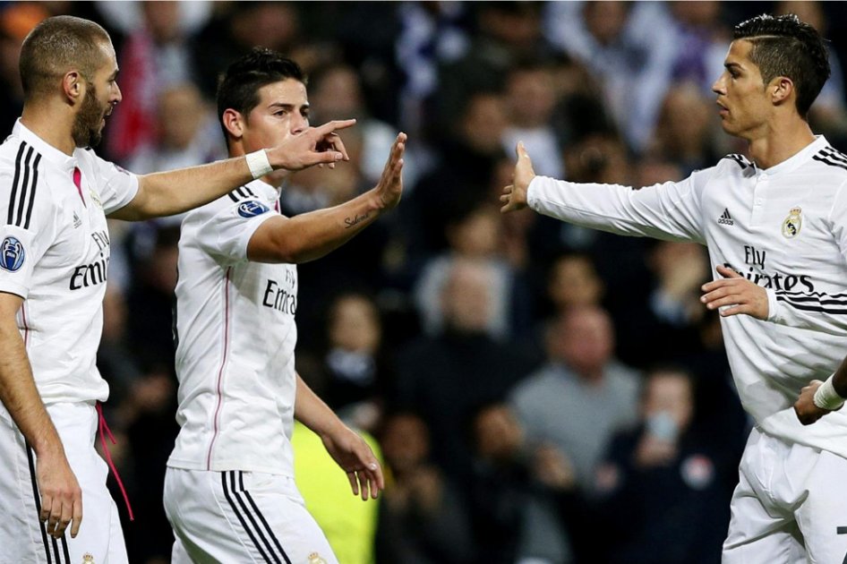 James Rodríguez anotó en la goleada del Real Madrid sobre el Eibar