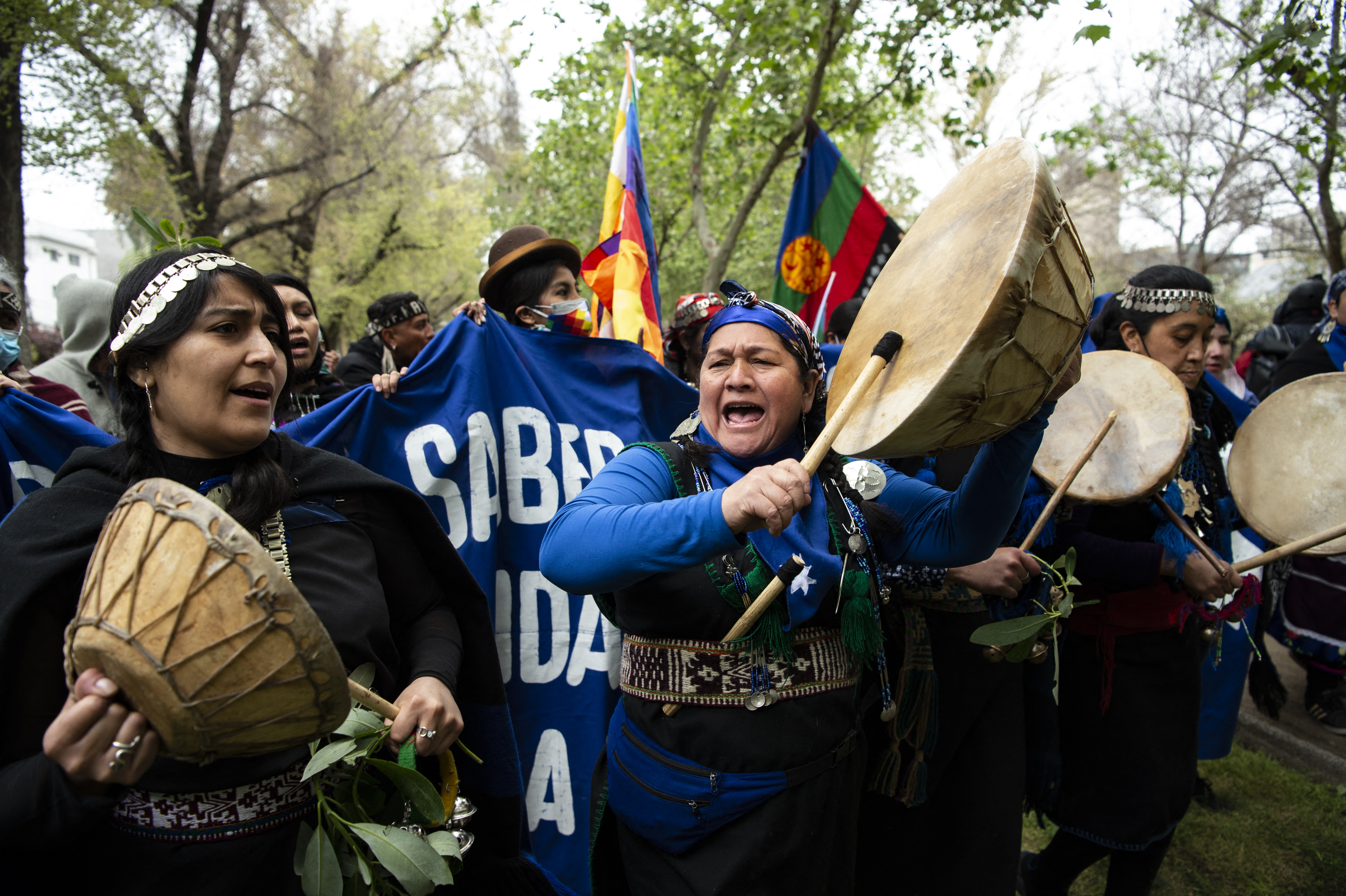 En fotos: la marcha mapuche que resultó en enfrentamientos con la policía en Chile