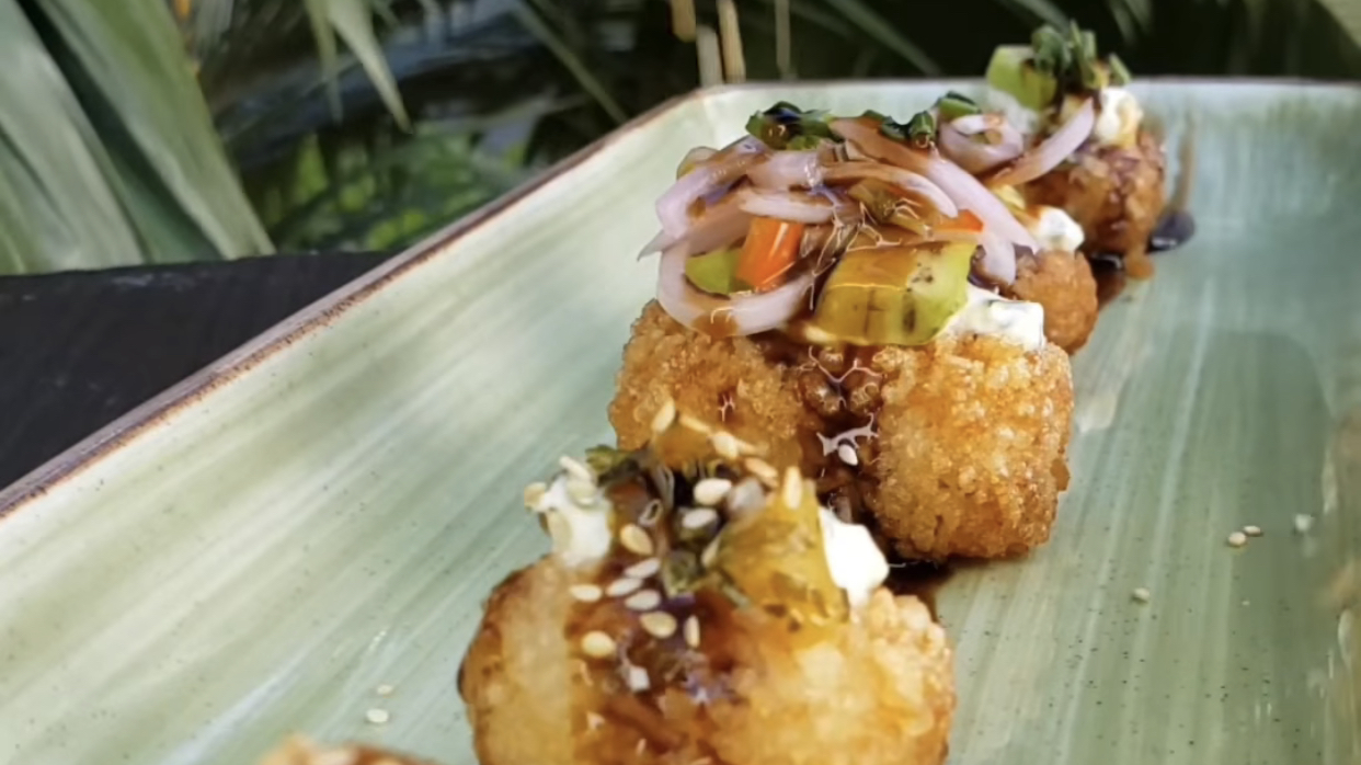 Receta: montaditos de arroz de sushi frito