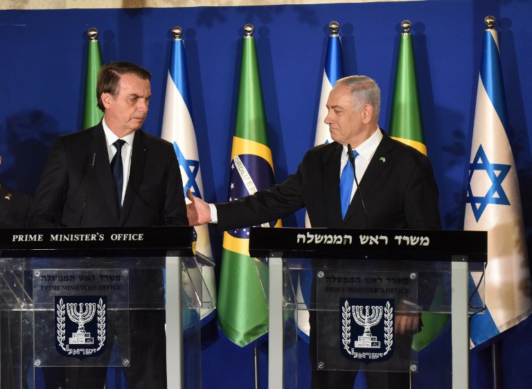 Aún sin cumplir su promesa, Bolsonaro abre oficina diplomática en Jerusalén