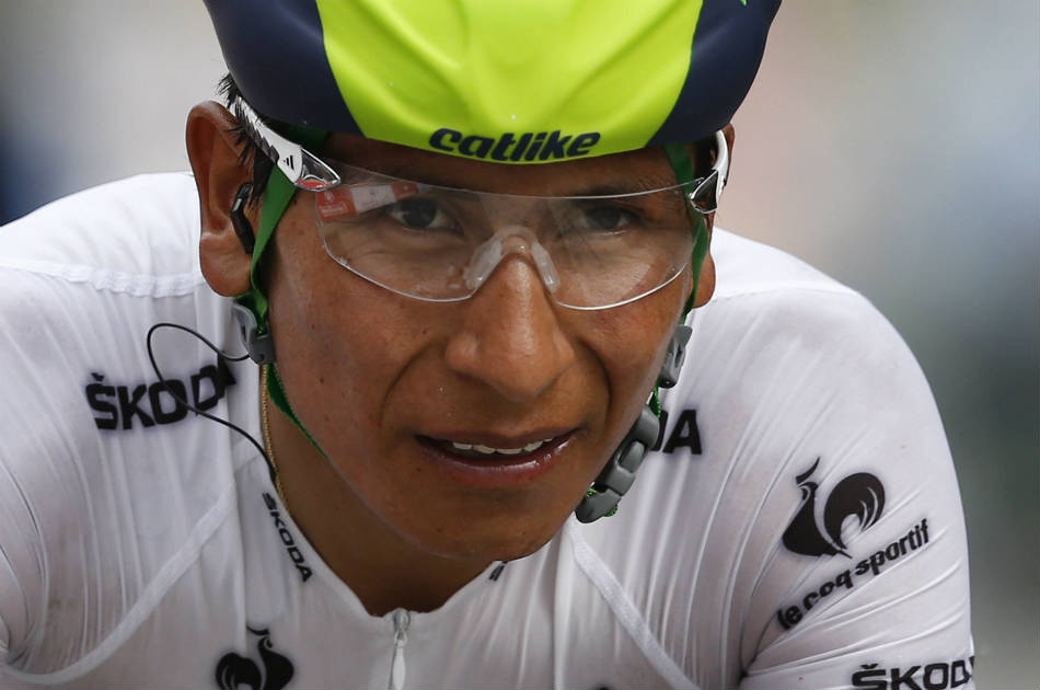 Quintana rueda durante la crono de la mañana del miércoles.