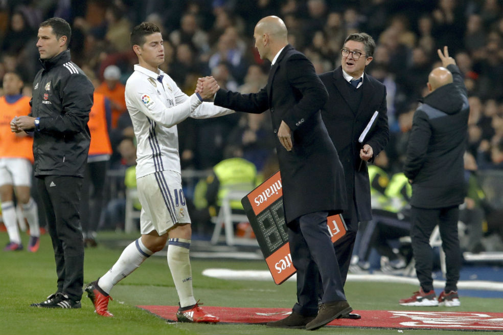 James Rodríguez y sus dos visiones de Zinedine Zidane