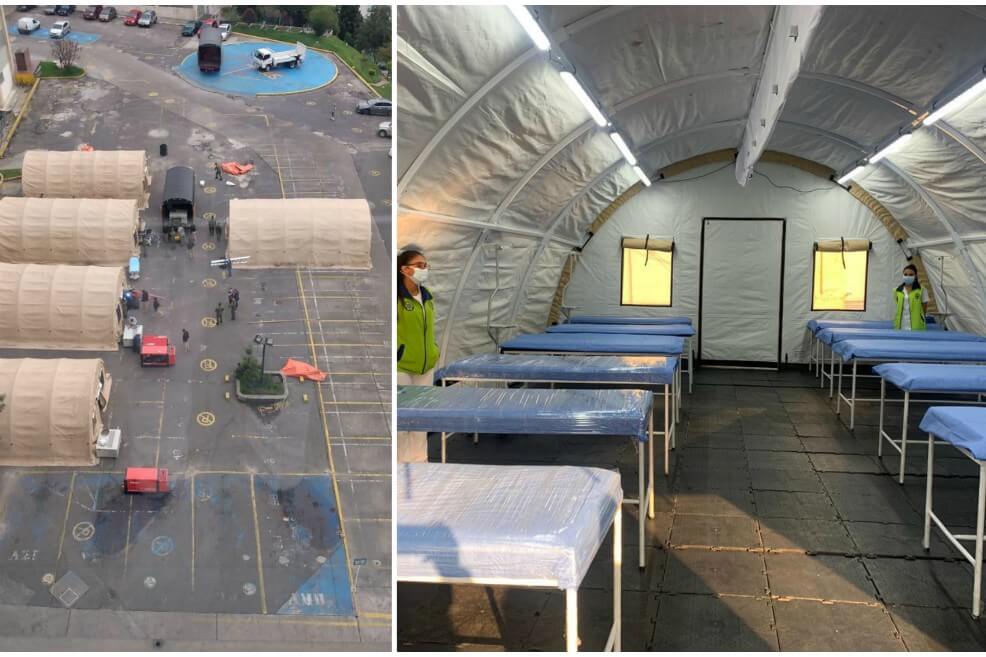 Hospital Militar convierte el parqueadero en central de urgencias por coronavirus