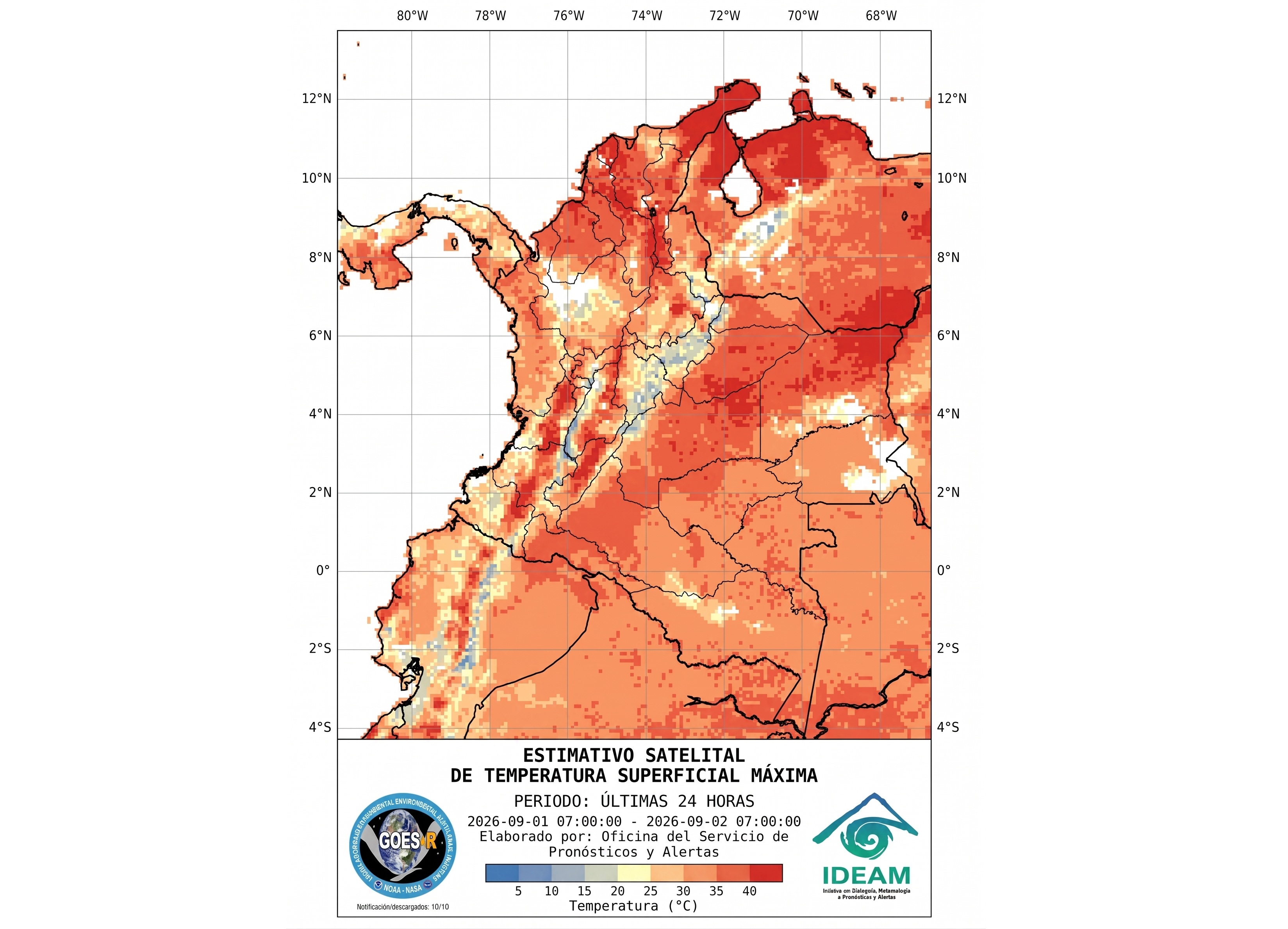 ¡Qué calor! En estos lugares colombianos hubo temperaturas superiores a los 42 °C en agosto