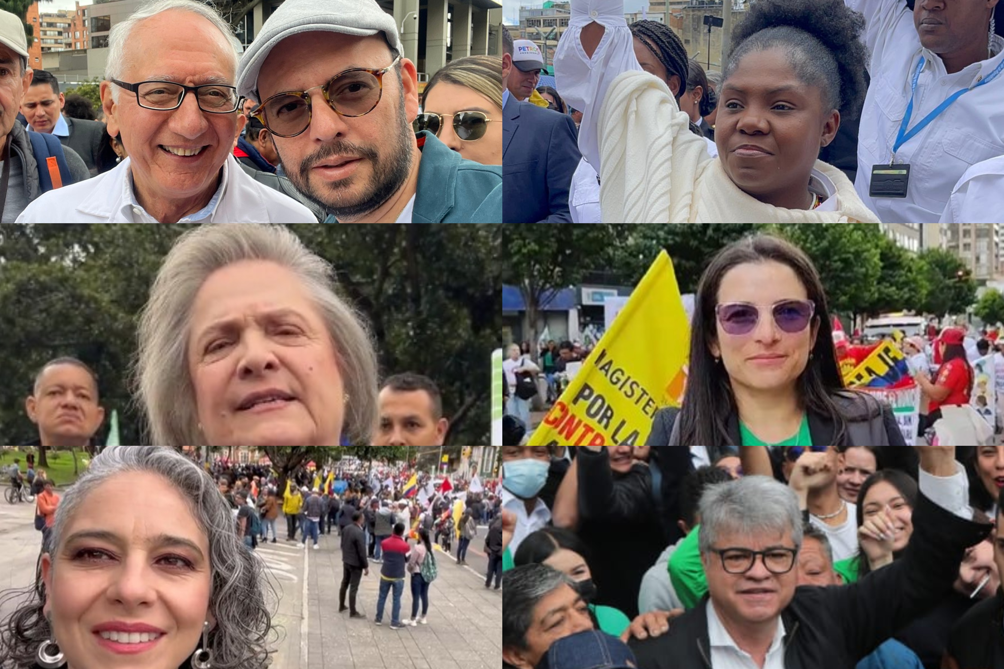 Francia Márquez, Clara López y otros que salieron a marchar por las reformas