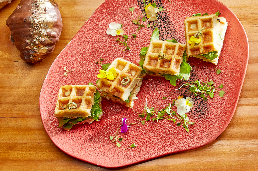 Cómo hacer waffles en sanduchitos