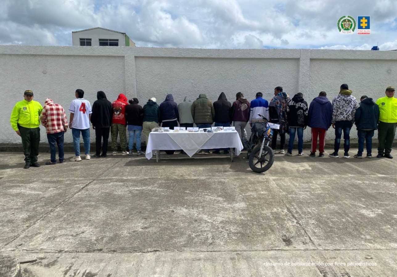 ¡Hasta llevaban la droga a domicilio! capturan a 17 miembros de una red de tráfico en Suesca