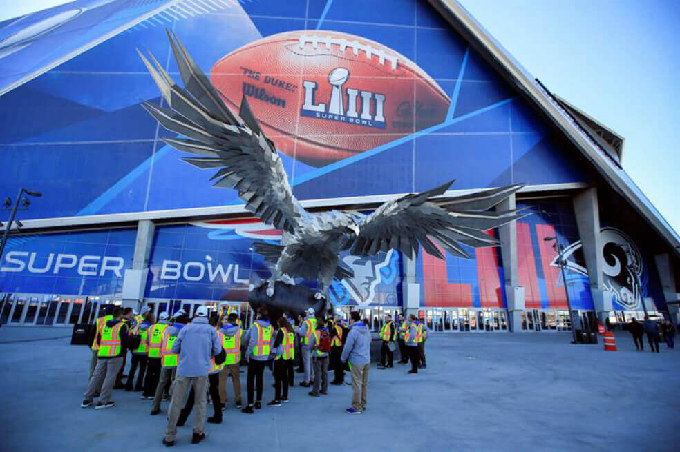 Las reivindicaciones tendrán otro espacio durante la Super Bowl, pues más de veinte murales mostrarán la cara más diversa de Atlanta a las casi 150.000 personas que llegarán este fin de semana a la capital de Georgia. / EFE