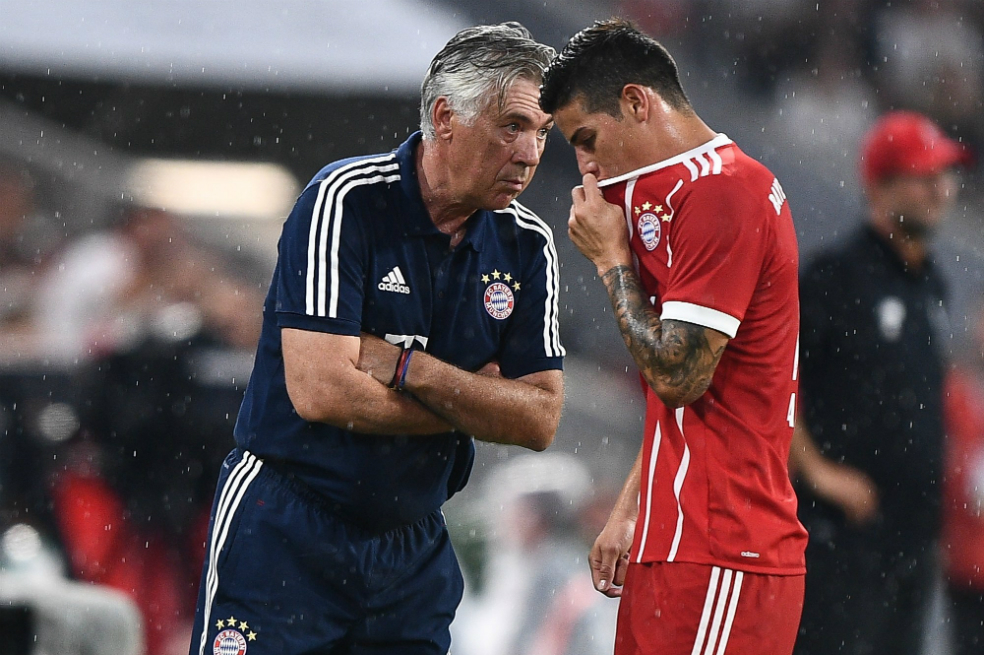 James estará fuera de “dos a tres semanas”, según Ancelotti