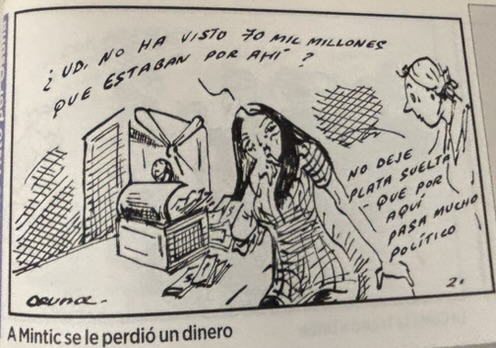 El escándalo de corrupción en el Ministerio de Comunicaciones de Karen Abudinem, conocido como el caso de Centros Poblados, también pasó por la pluma de Osuna.