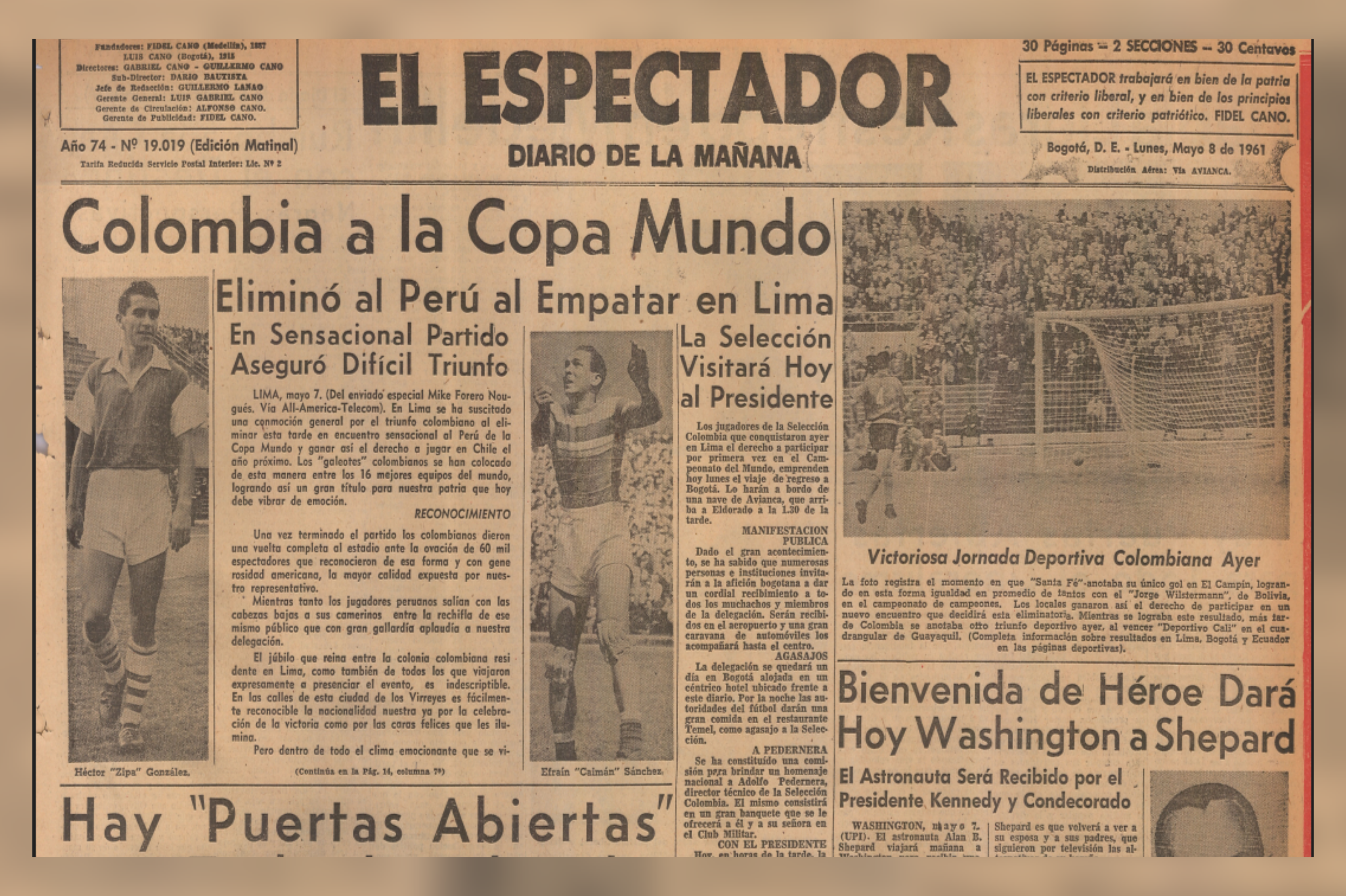 Las portadas de El Espectador de las clasificaciones de Colombia a los Mundiales