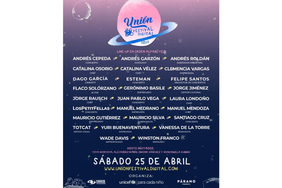 Unión Festival Digital: Así será el espectáculo de cultura y entretenimiento