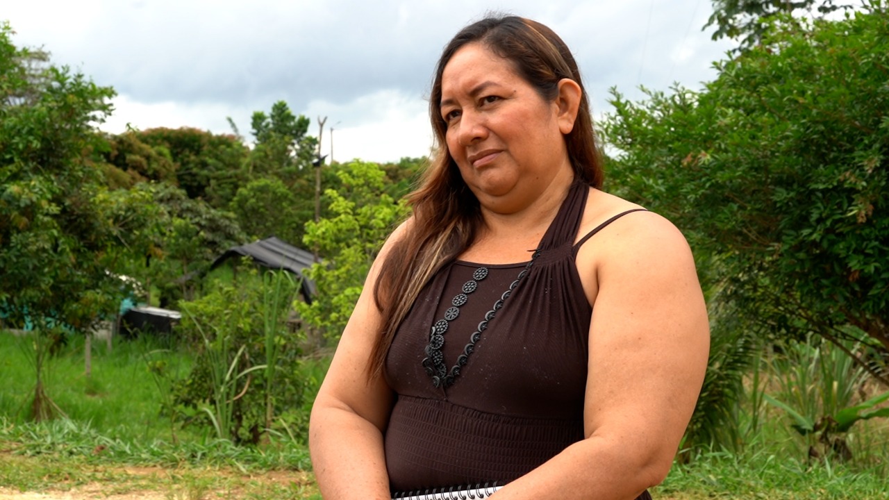 Esperanza Torres, conocida en la guerra como Jimena, es la presidenta de la JAC del poblado Héctor Ramírez, que es donde está ubicado el ETCR.