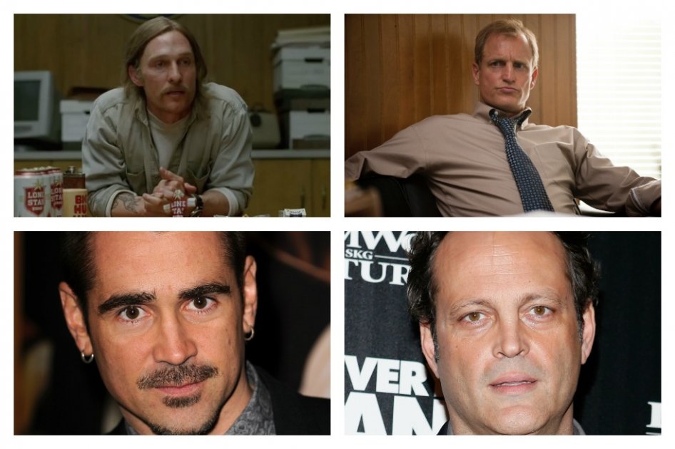 Los actores Matthew McConaughey, Woody Harrelson, Colin Farrell y Vince Vaughn.