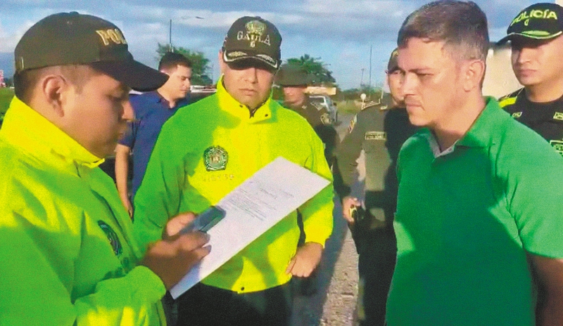 Echeverry, con un moretón en su pómulo izquierdo, hecho por la víctima mientras intentaba defenderse./ Cortesía