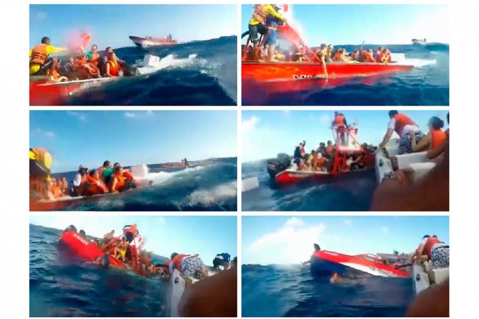 Lancha con 45 turistas a bordo se hundió en San Andrés