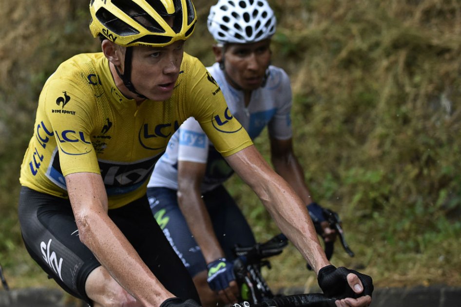 Chris Froome resistió a los ataques de Nairo Quintana en la duodécima etapa del Tour. Foto: AFP