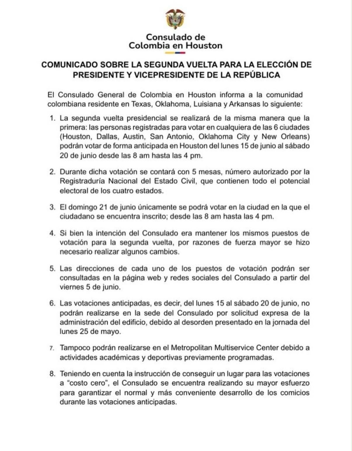 Comunicado.