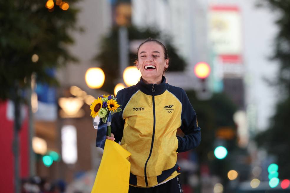 En video: Así fue el remate de Lorena Arenas en la marcha de Tokio 2020