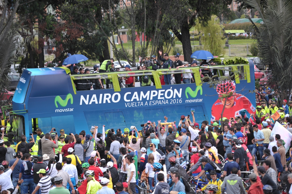 Homenaje al campeón de la Vuelta a España: Nairo amado