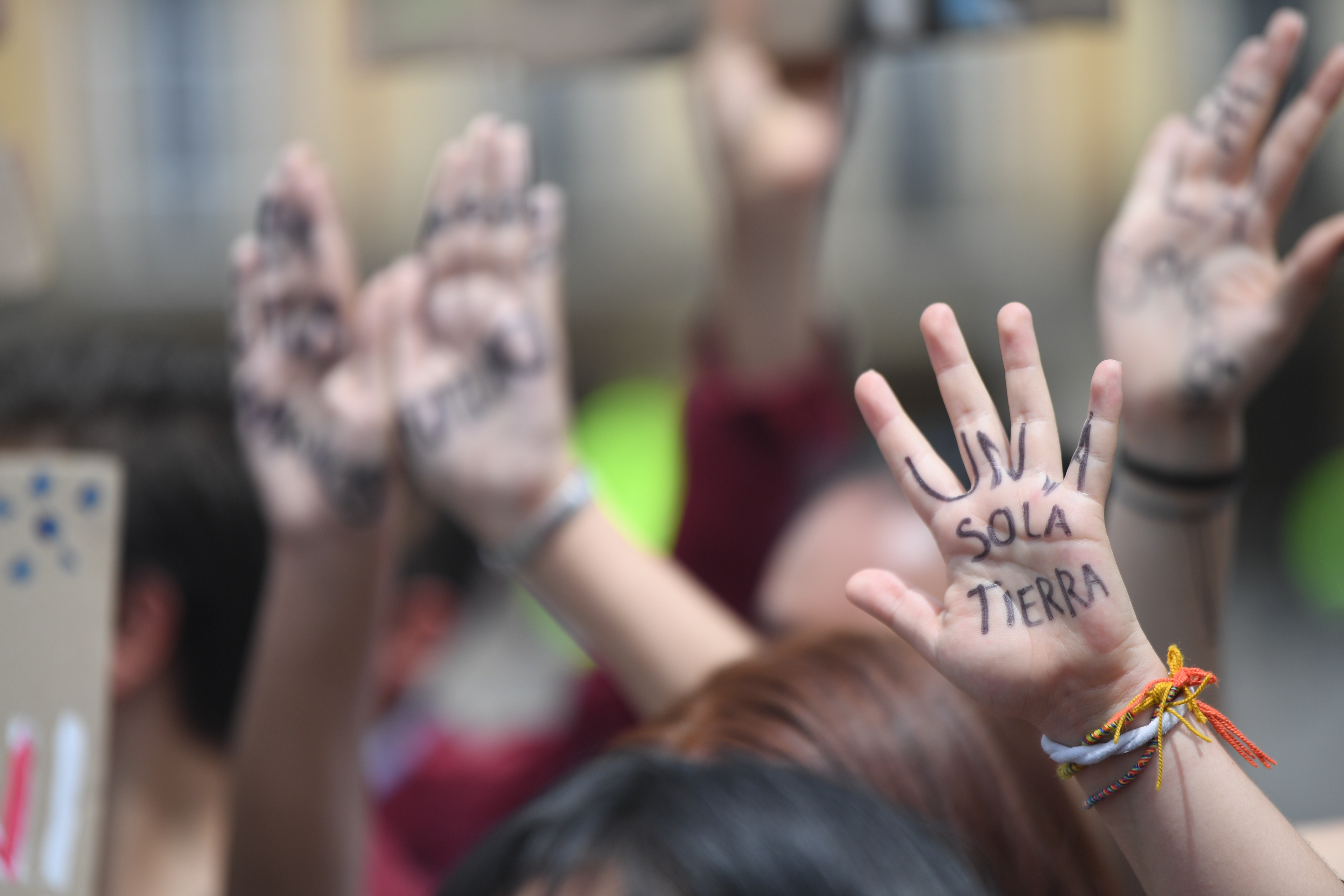 Estudiantes salieron a las calles de la capital, sumándose al movimiento mundial que busca denunciar la inacción de los gobiernos en temas climáticos y solicitando medidas drásticas para reducir la contaminación.