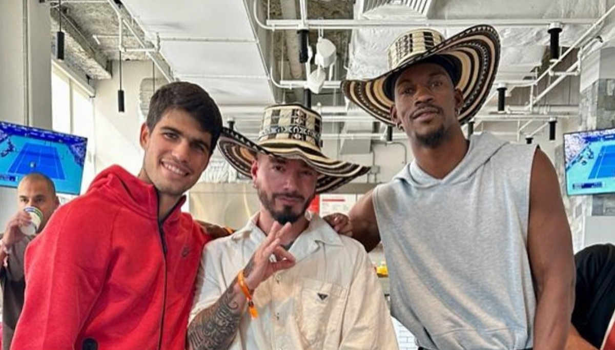 J Balvin y Jimmy Butler comieron bandeja paisa al ritmo de Diomedes Díaz en EEUU