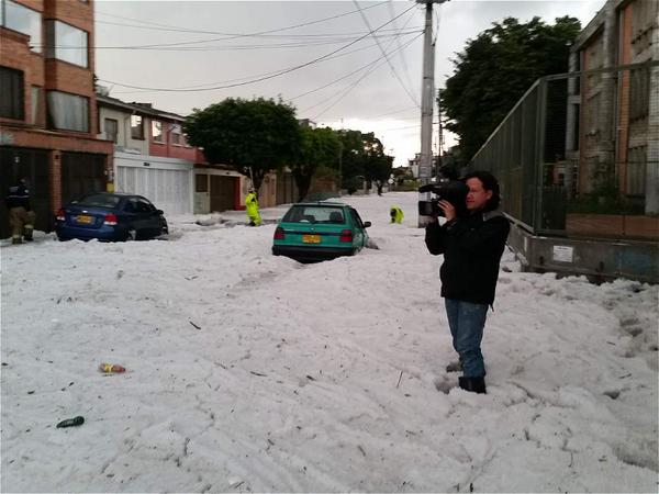 Imágenes de la granizada en Bogotá