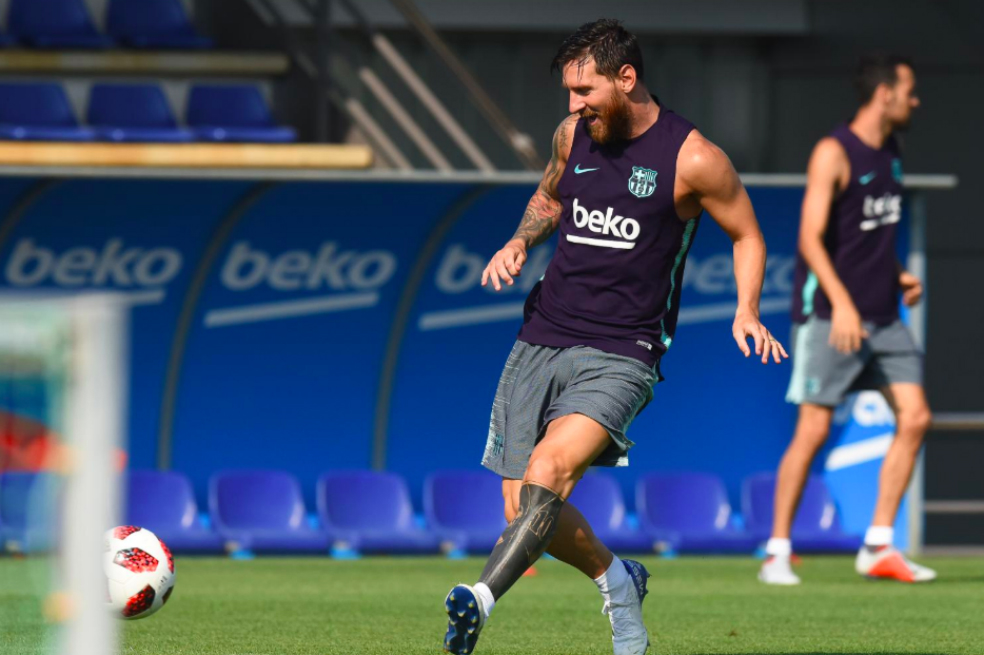 Messi se pone a punto con el Barcelona