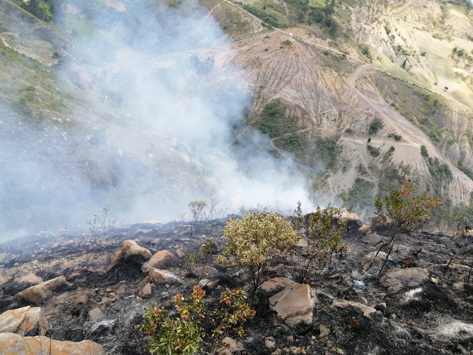 Incendio forestal villa de leyva
