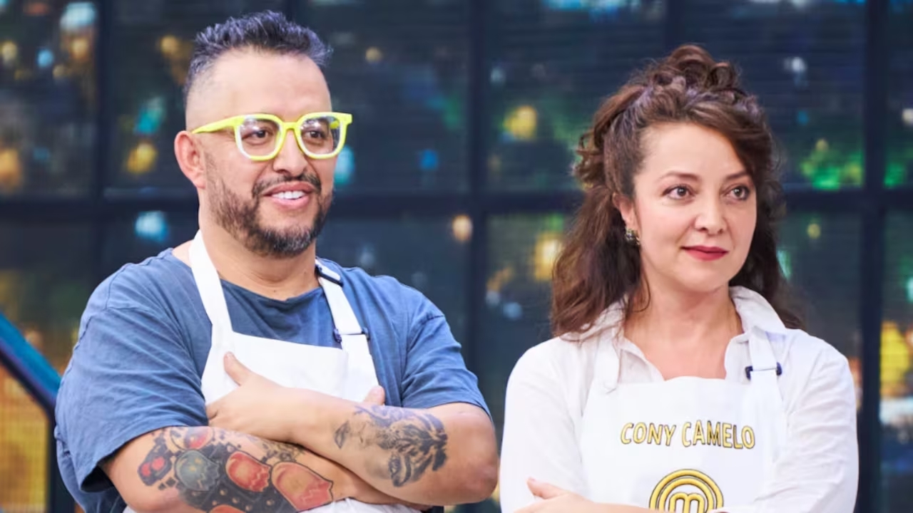 Franko Bonilla y Cony Camelo en 'MasterChef Celebrity Colombia'.