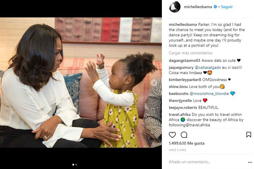 La niña que cumplió el sueño de conocer a Michelle Obama