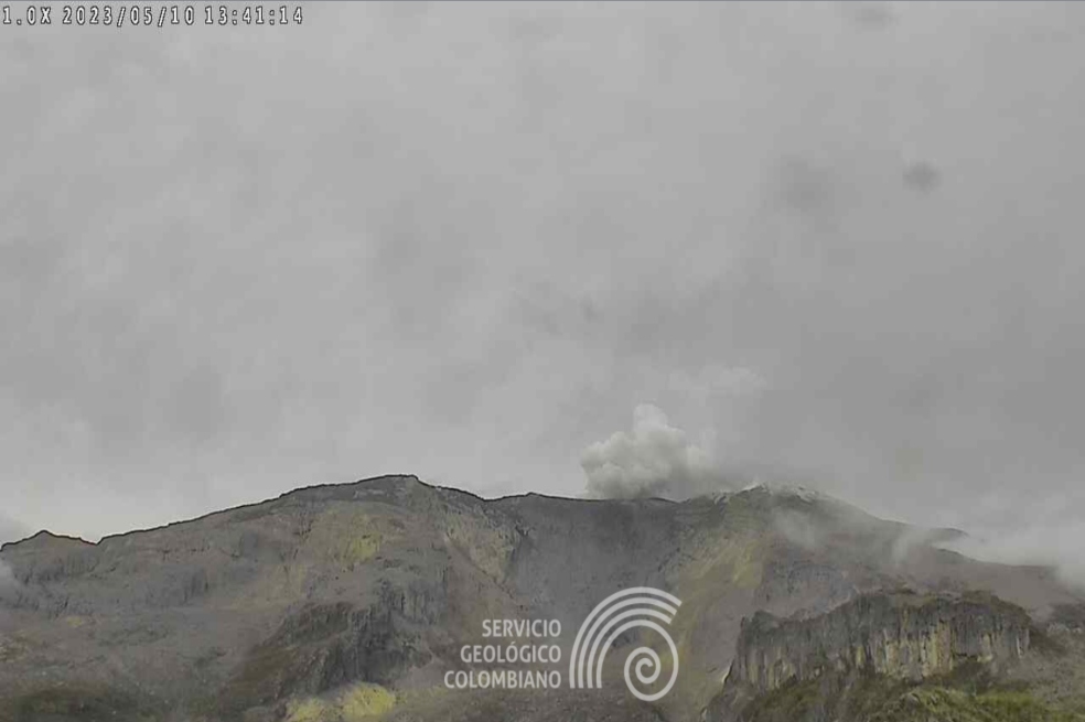 Este es el estado del volcán Nevado del Ruiz el viernes 26 de mayo