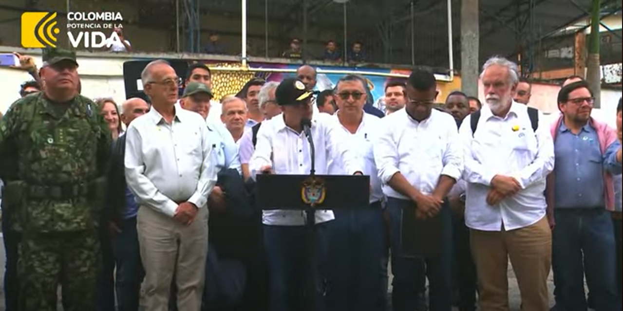 “Que la fuerza pública garantice que la paz se mantenga”: Petro en Samaniego