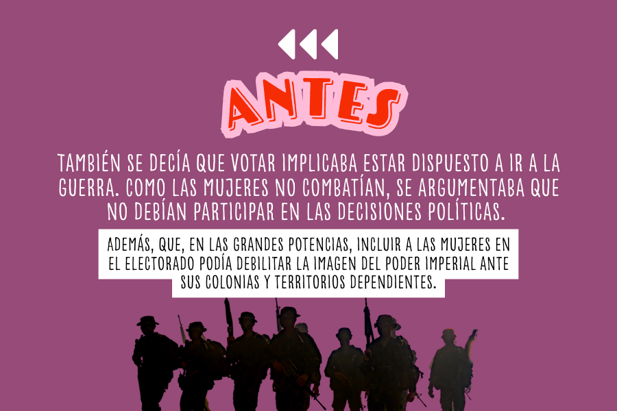 Discursos que cuestionan el sufragio femenino en Estados Unidos.