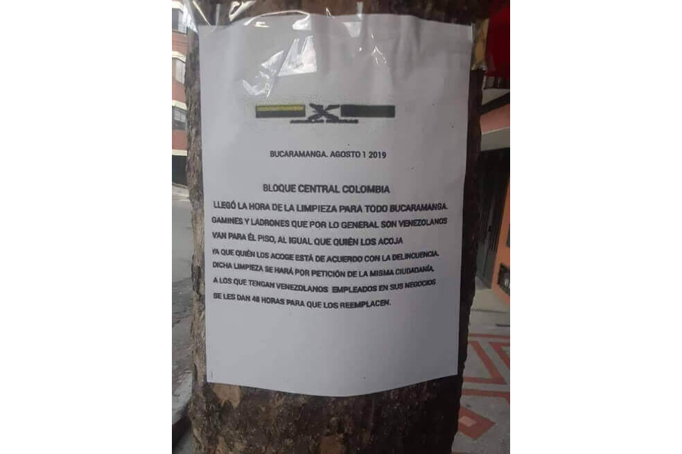 Identificaron a los presuntos responsables de amenazar a venezolanos en Bucaramanga