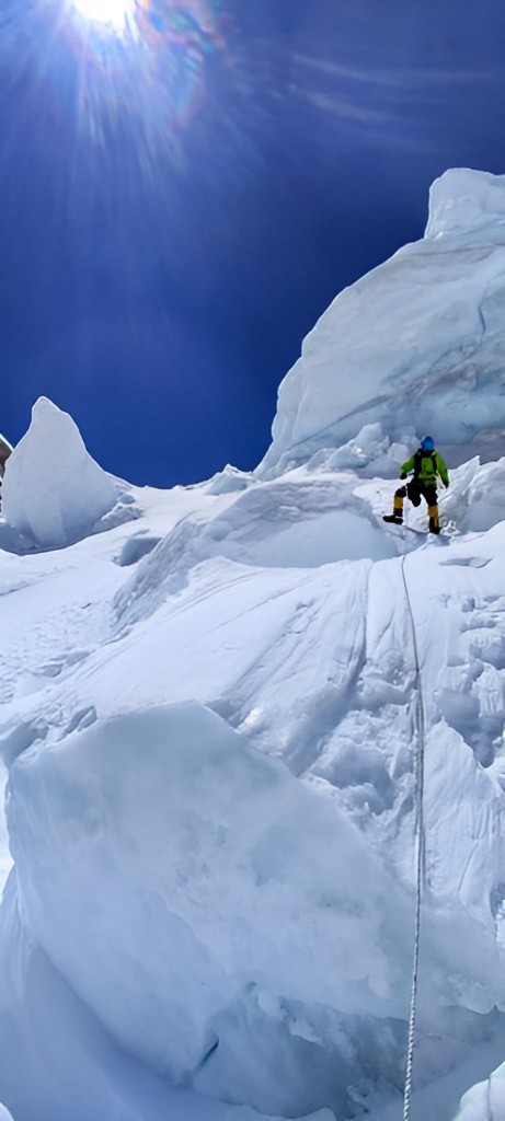 El montañista paisa en el monte Everest.