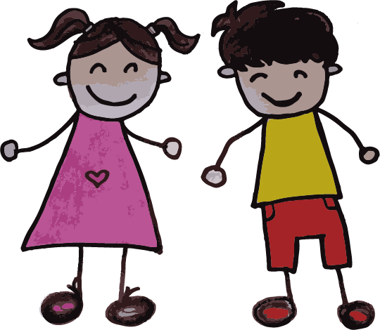 Dibujo de Beatriz y Petunio, aquellos hermanos que eran tan unidos y habitaban en Confiancity.