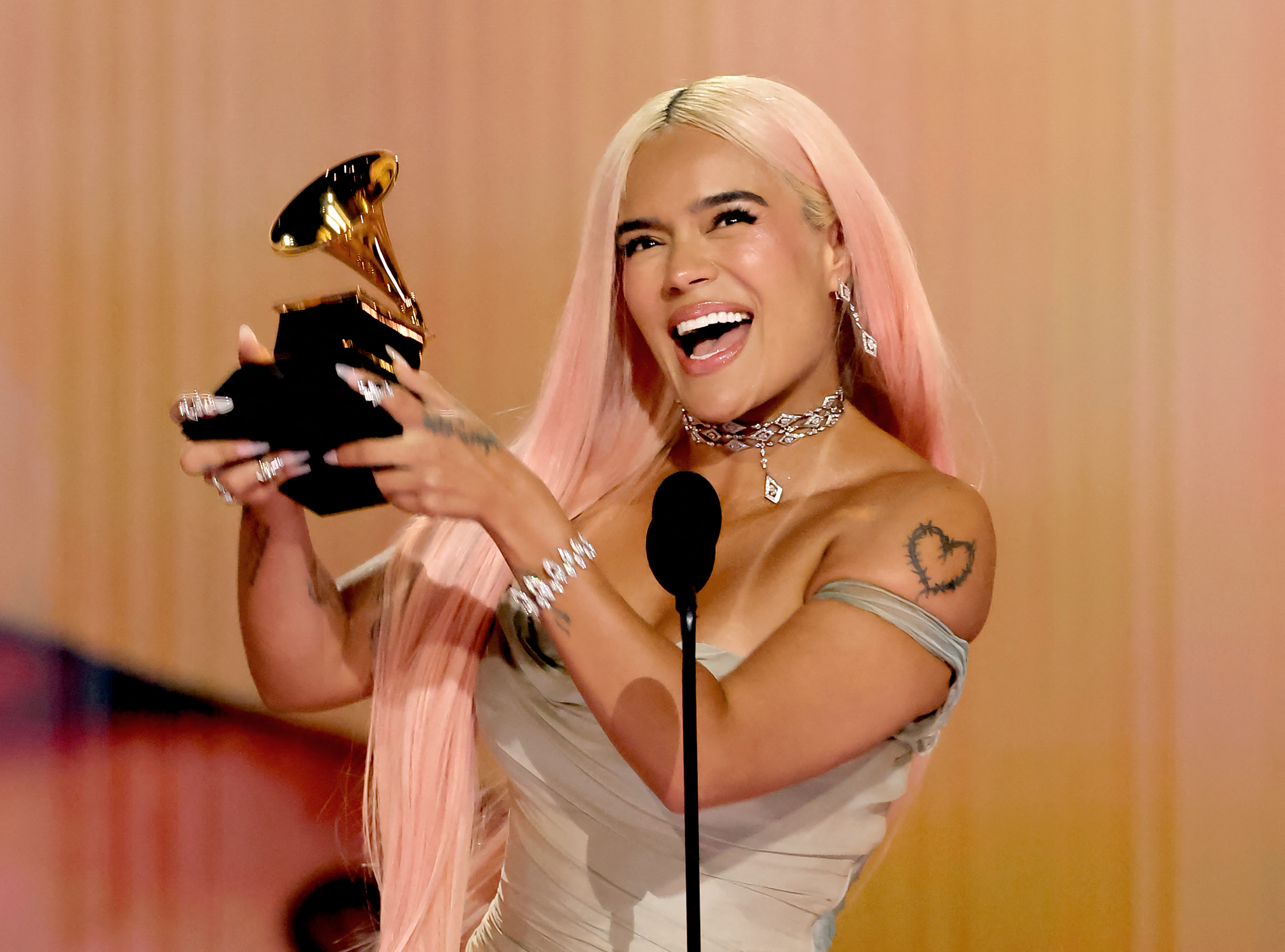 Galería: “I am super happy”, así recibió Karol G su primer Grammy