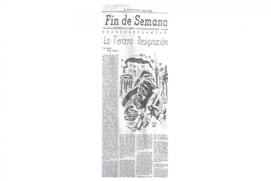 La tercera resignación, primer cuento de Gabo en El Espectador