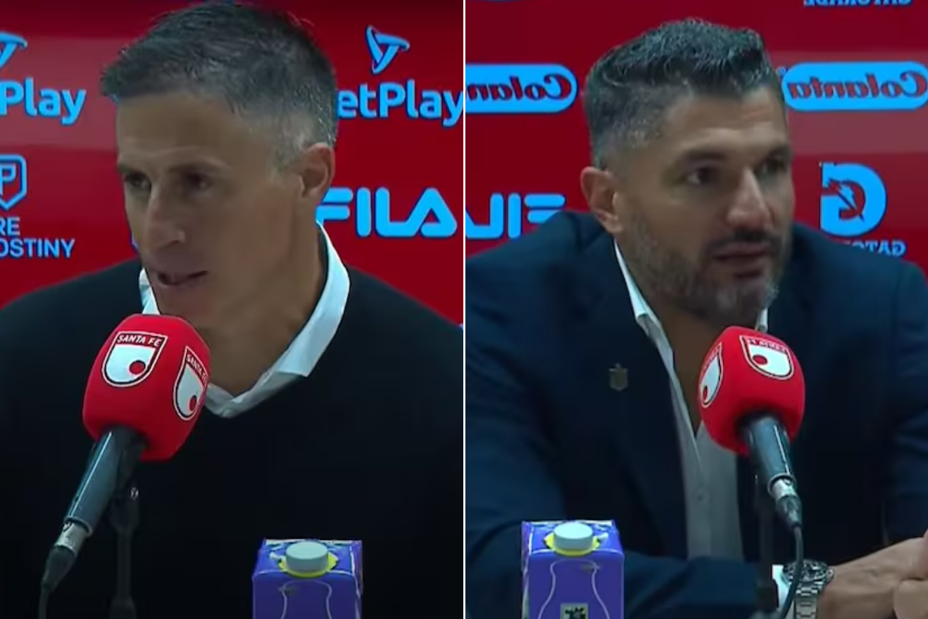 Mensajes entre Peirano y Gandolfi tras el empate de Santa Fe y Atlético Nacional