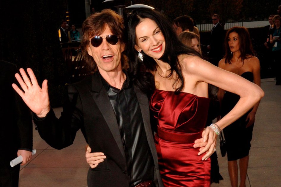 L'Wren Scott y Mick Jagger.