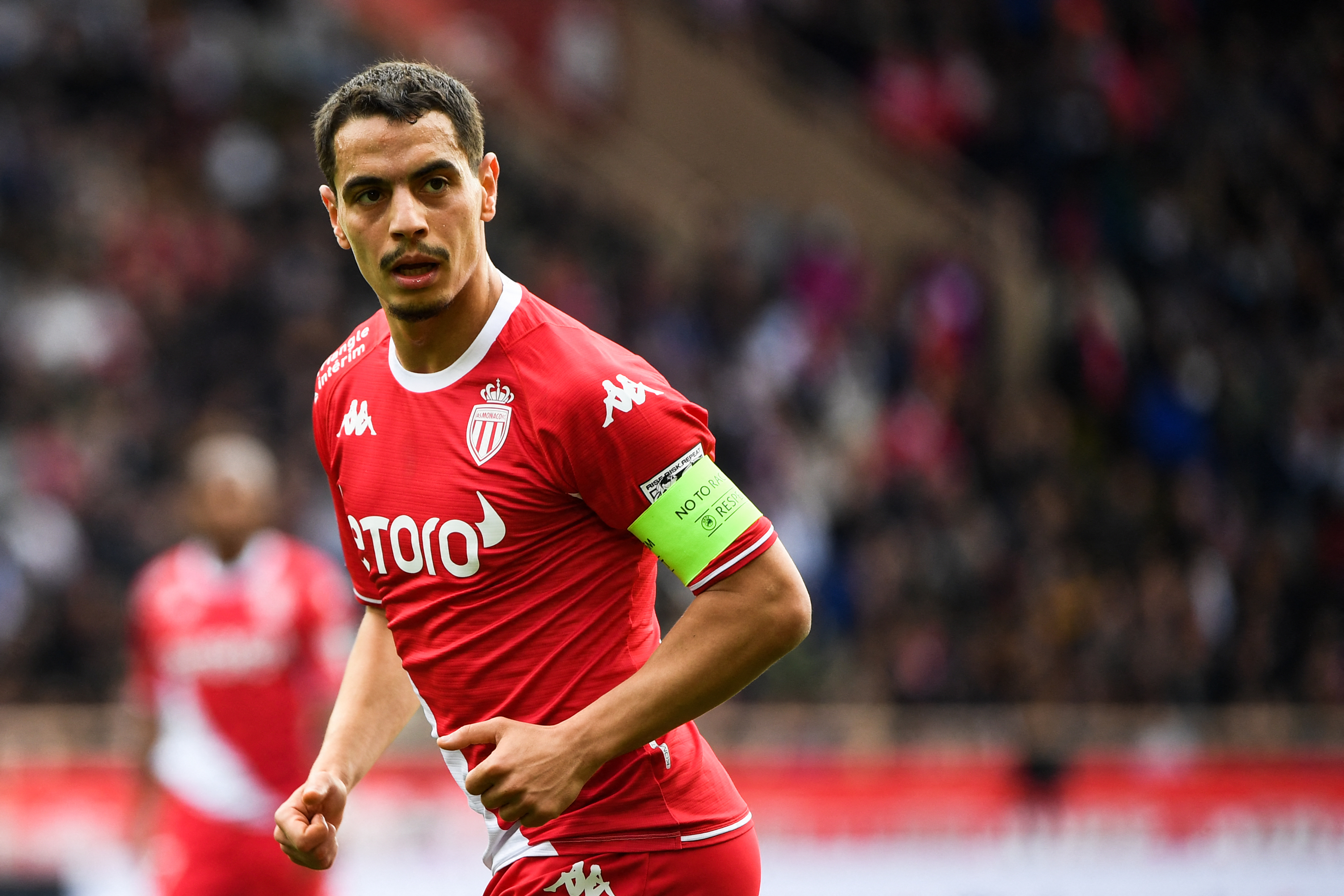 (FILES) (FILES) Monaco's French forward Wissam Ben Yedder reacts during the French L1 football match between AS Monaco and Paris Saint Germain (PSG) at the Louis II Stadium (Stade Louis II) in the Principality of Monaco on March 20, 2022.