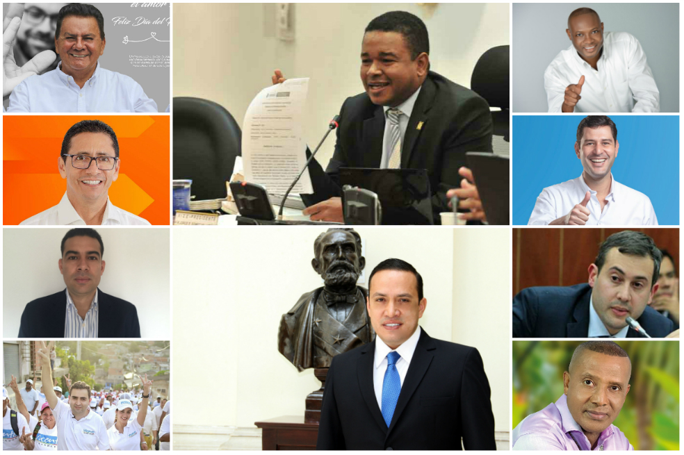 De izquierda a derecha: Arnulfo Gasca, Yahir Acuña, Heriberto Arrechea, Arsenio Vargas, Luis Miguel Cotes, Carlos Gómez Espitia, Mauricio Aguilar, Mario Fernández Alcocer, Vicente Blel y Patrocinio Sánchez.