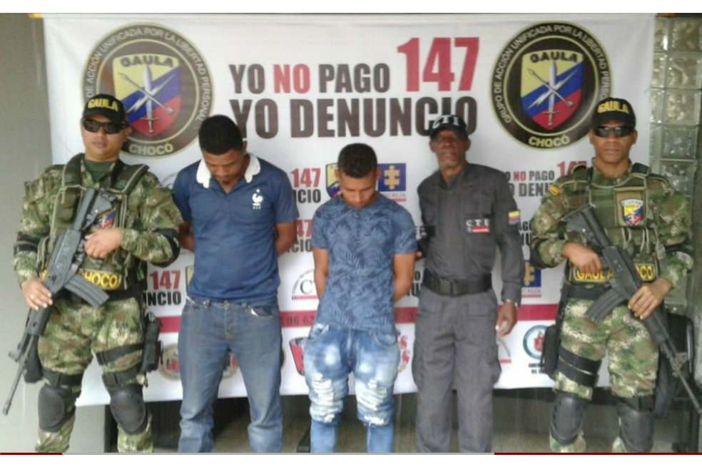 Capturan a tres integrantes del Clan del Golfo en Chocó