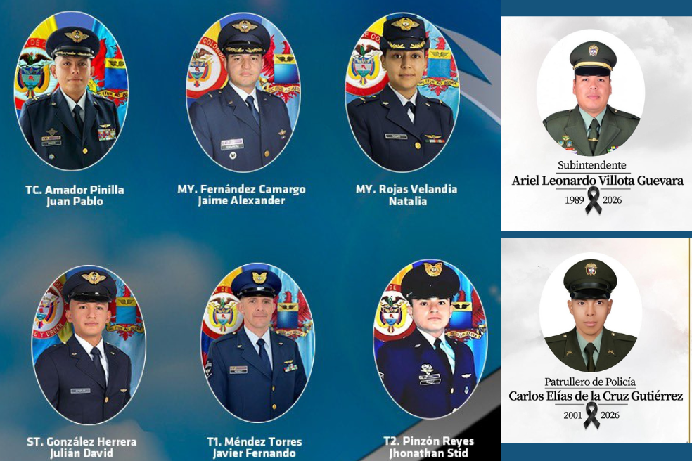Estos son los seis aviadores y dos policías que fallecieron en accidente del avión Hércules